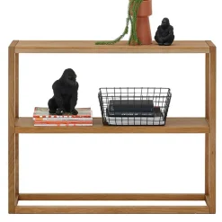 Wohnen Telefontische*Offenes Regal Konsole aus Eichenholz - Gangizo