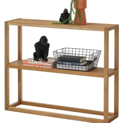 Wohnen Telefontische*Offenes Regal Konsole aus Eichenholz - Gangizo