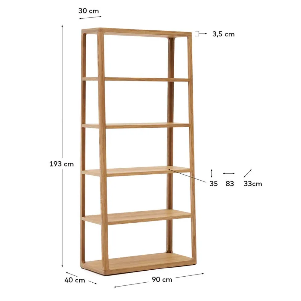 Wohnen Offenes Regal mit fünf Fächern - Mercana