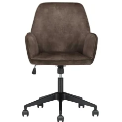 Wohnen Office Drehstuhl aus Velours in Anthrazit - Pradisio