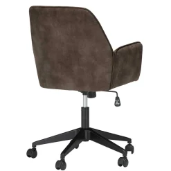 Wohnen Office Drehstuhl aus Velours in Anthrazit - Pradisio