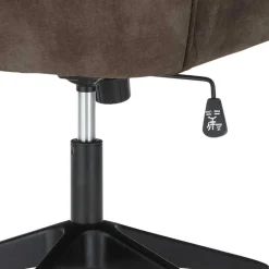 Wohnen Office Drehstuhl aus Velours in Anthrazit - Pradisio