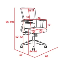Wohnen Schwarze Möbel|Bürostühle*Office Drehstuhl mit Armlehnen - Selavia