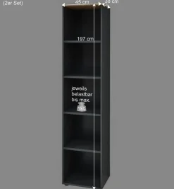 Wohnen Regale|Esszimmerregale*Office Regale Set - Kuetra (dreiteilig)