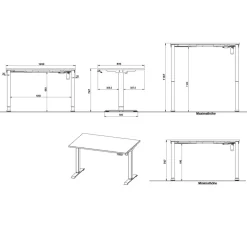 Wohnen Bürotische*Office Set mit Schreibtisch - Oventa (zweiteilig)
