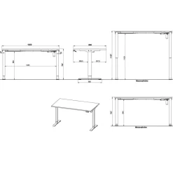 Wohnen Bürotische*Office Set mit Schreibtisch - Oventa (zweiteilig)