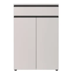 Wohnen Büroschränke*Office Vertiko in Hellgrau mit Schwarz - Great