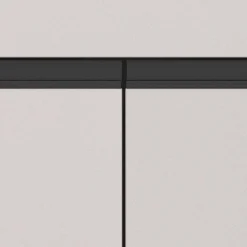 Wohnen Büroschränke*Office Vertiko in Hellgrau mit Schwarz - Great