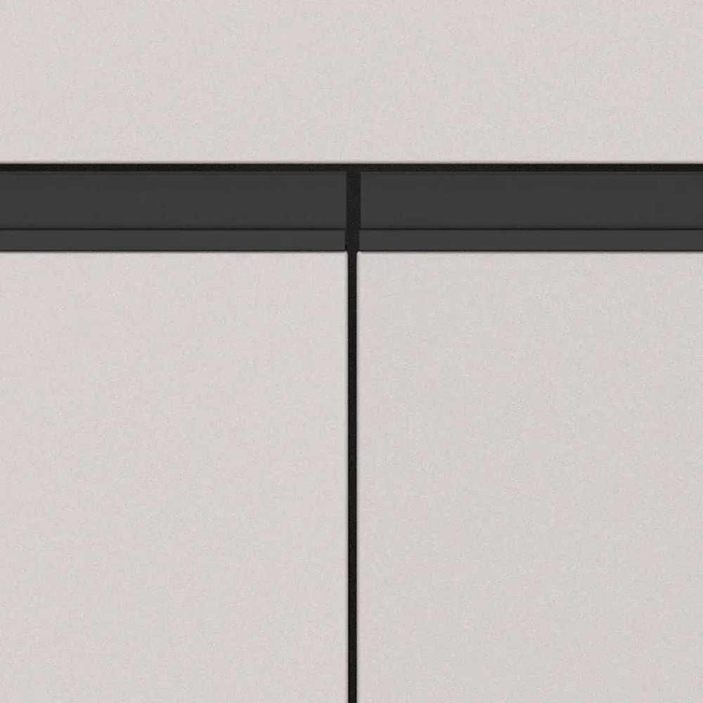 Wohnen Büroschränke*Office Vertiko in Hellgrau mit Schwarz - Great