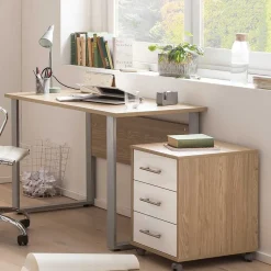 Wohnen Bürotische*Officetisch in Eiche Hell Holzdekor - Vrella