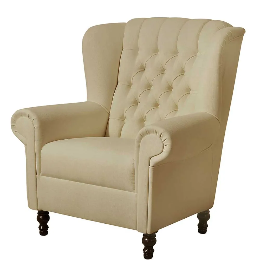 Wohnen Ohrenbackensessel im Chesterfield Look - Horizonte