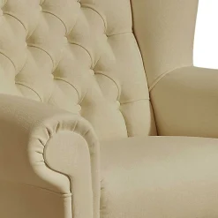 Wohnen Ohrenbackensessel im Chesterfield Look - Horizonte