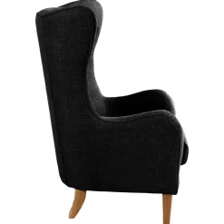 Wohnen Ohrenbackensessel in Schwarz Stoffbezug - Grazy