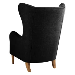 Wohnen Ohrenbackensessel in Schwarz Stoffbezug - Grazy