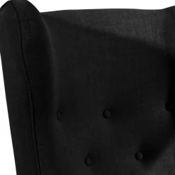 Wohnen Ohrenbackensessel in Schwarz Stoffbezug - Grazy