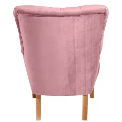 Wohnen Vintage Möbel*Ohrensessel aus Samtvelours Rosa - Camilla