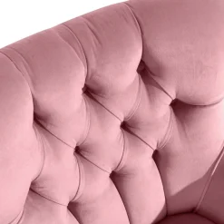 Wohnen Vintage Möbel*Ohrensessel aus Samtvelours Rosa - Camilla