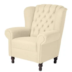 Wohnen Ohrensessel in Beige und Nussbaum - Fakt