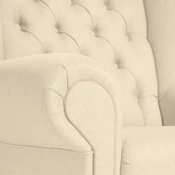 Wohnen Ohrensessel in Beige und Nussbaum - Fakt