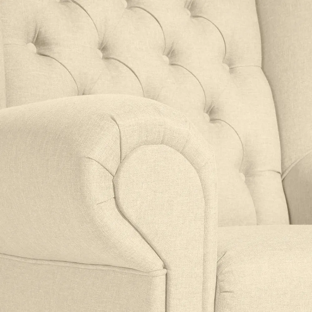 Wohnen Ohrensessel in Beige und Nussbaum - Fakt