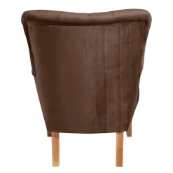 Wohnen Ohrensessel in Braun und Buche Natur - Emirello