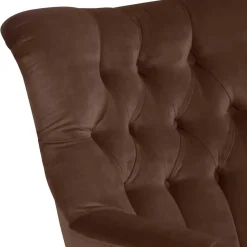 Wohnen Ohrensessel in Braun und Buche Natur - Emirello