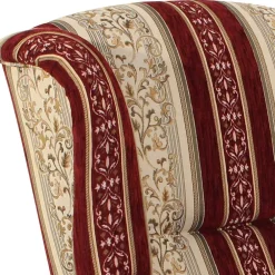 Wohnen Braune Möbel|Sessel & Hocker*Ohrensessel mit Streifen und Ornamenten - Basento