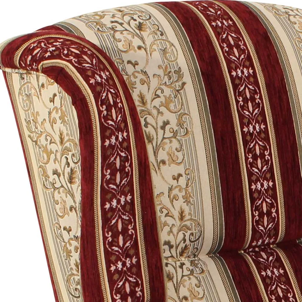 Wohnen Braune Möbel|Sessel & Hocker*Ohrensessel mit Streifen und Ornamenten - Basento