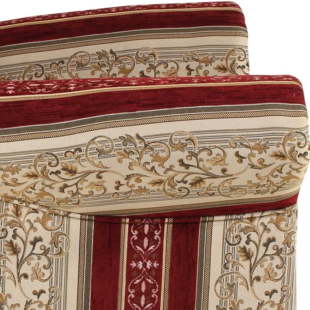 Wohnen Braune Möbel|Sessel & Hocker*Ohrensessel mit Streifen und Ornamenten - Basento