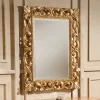 Wohnen Oppulenter Wandspiegel in Gold Holzrahmen - Carlenna I
