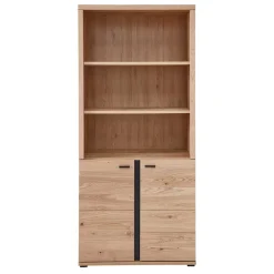 Wohnen Ordnerregal mit drei Fächern und zwei Türen - Emly