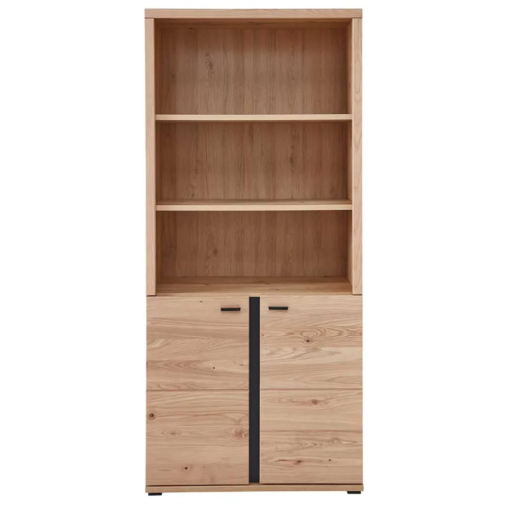 Wohnen Ordnerregal mit drei Fächern und zwei Türen - Emly