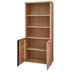 Wohnen Ordnerregal mit drei Fächern und zwei Türen - Emly