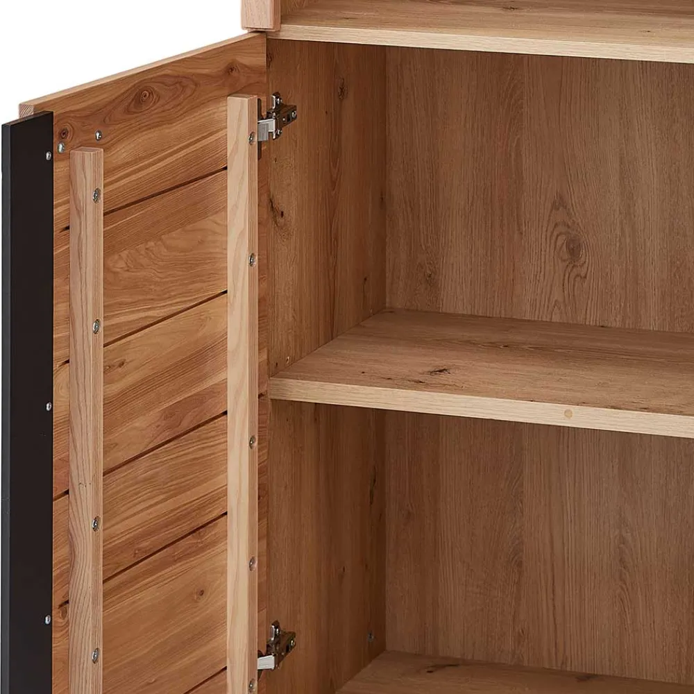 Wohnen Ordnerregal mit drei Fächern und zwei Türen - Emly