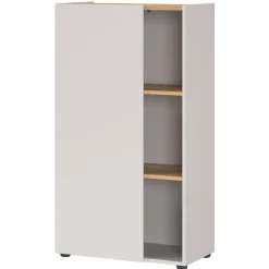 Wohnen Büroschränke*Ordnerschrank in Hellgrau und Wildeiche Optik - Chiron