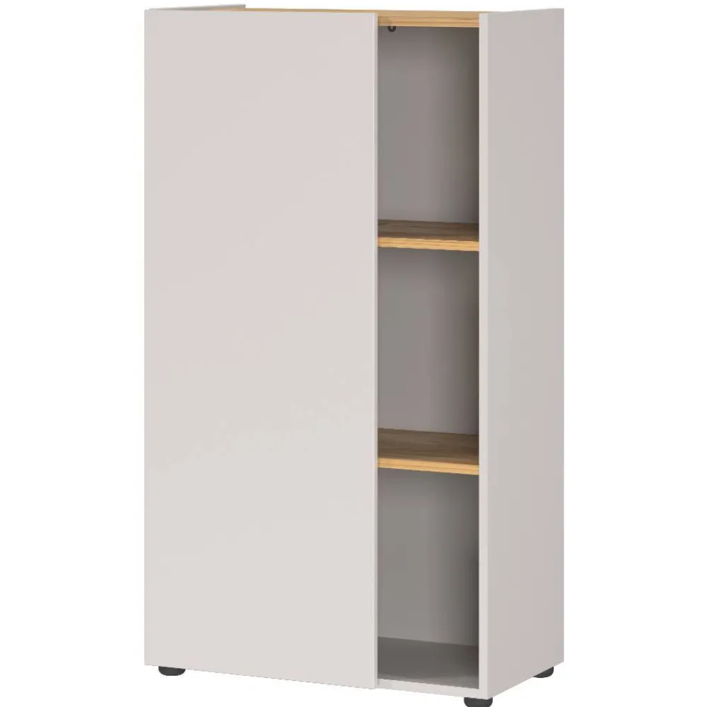 Wohnen Büroschränke*Ordnerschrank in Hellgrau und Wildeiche Optik - Chiron