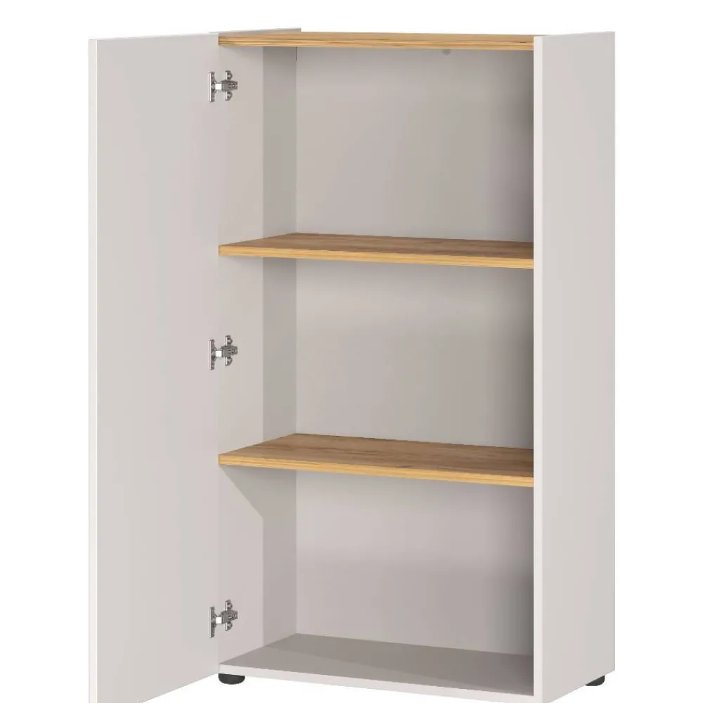 Wohnen Büroschränke*Ordnerschrank in Hellgrau und Wildeiche Optik - Chiron