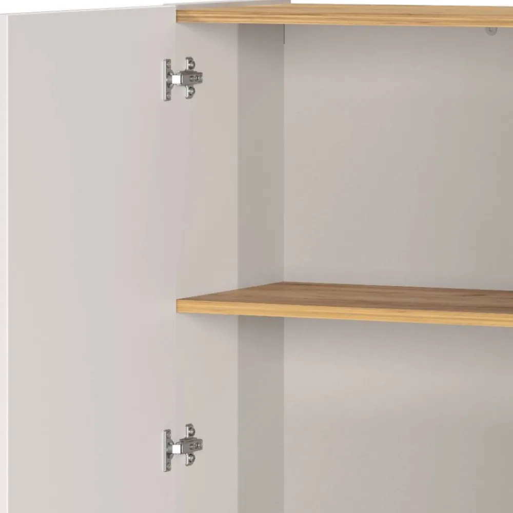 Wohnen Büroschränke*Ordnerschrank in Hellgrau und Wildeiche Optik - Chiron