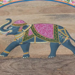 Wohnen Designermöbel*Orient Style Couchtisch mit Elefanten farbenfroh bemalt - Tabacho