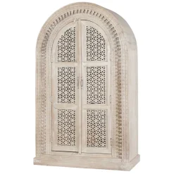 Wohnen Orientalische Möbel|Designermöbel*Orient Style Schrank aus Mangoholz White Wash - Capo