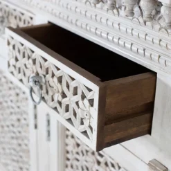 Wohnen Orient Style Sideboard aus Mangoholz White Wash - Capo