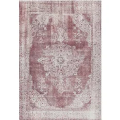 Wohnen Orient Teppich verwaschen in Rot und Creme - Champione