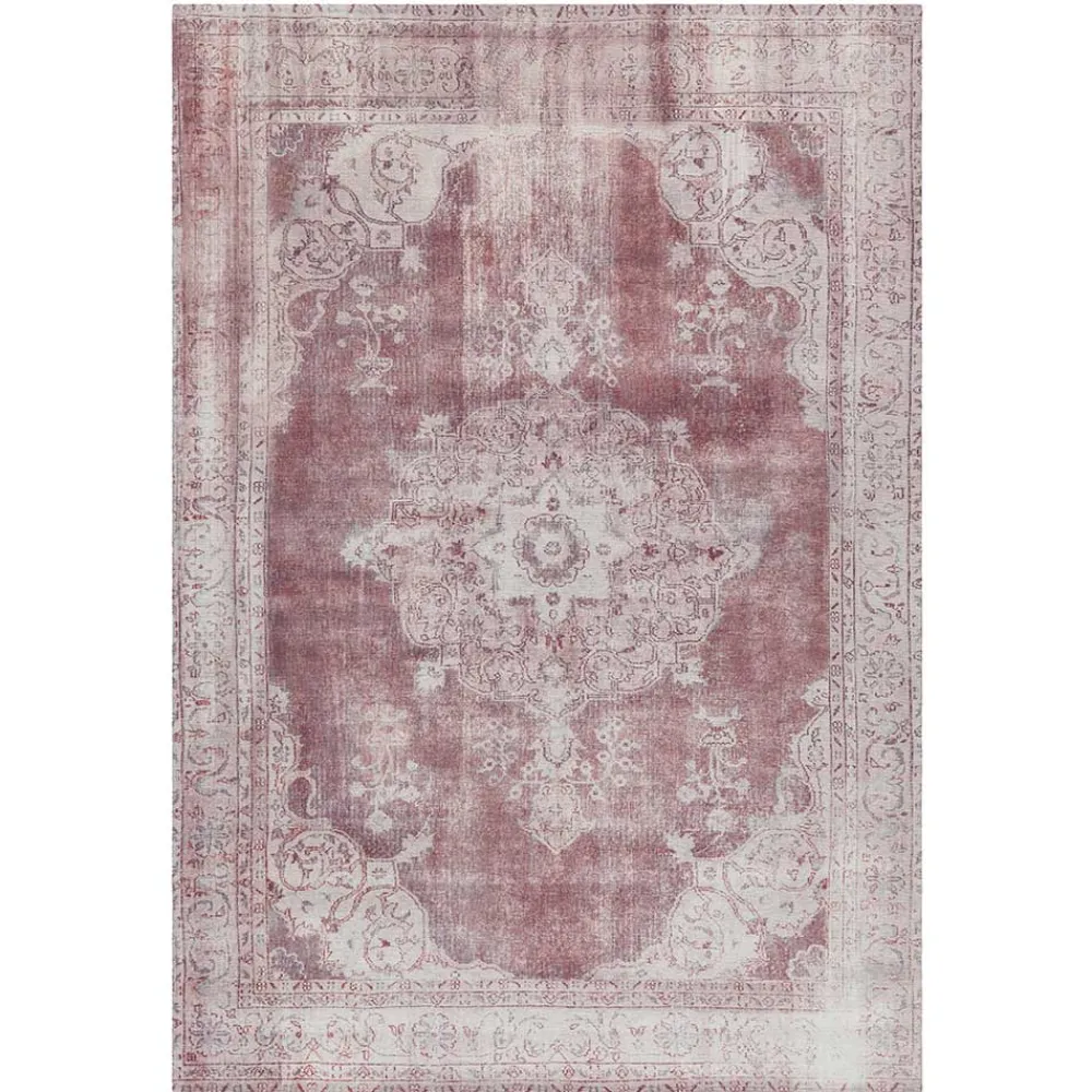 Wohnen Orient Teppich verwaschen in Rot und Creme - Champione