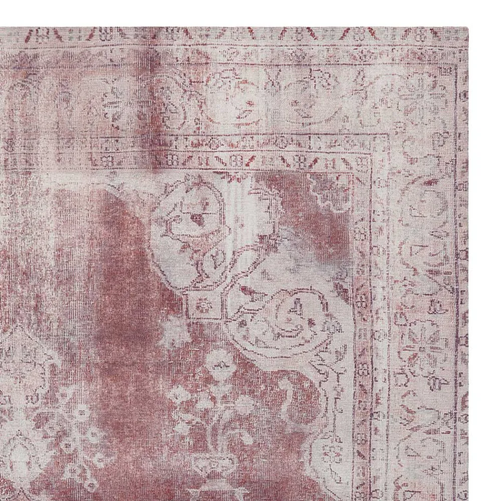 Wohnen Orient Teppich verwaschen in Rot und Creme - Champione