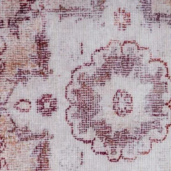 Wohnen Orient Teppich verwaschen in Rot und Creme - Champione