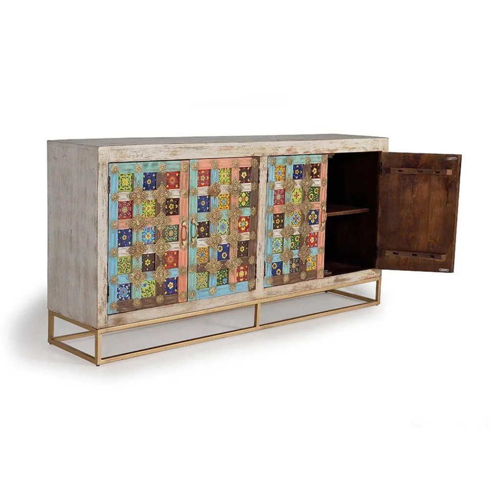 Wohnen Oriental Design Sideboard mit bunten Keramik Kacheln - Jula