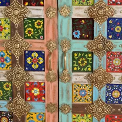 Wohnen Oriental Design Sideboard mit bunten Keramik Kacheln - Jula