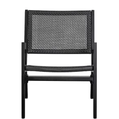 Wohnen Rattanmöbel|Lounge-Gartenmöbel*Outdoor Armlehnenstuhl in Schwarz - Fiela (2er Set)