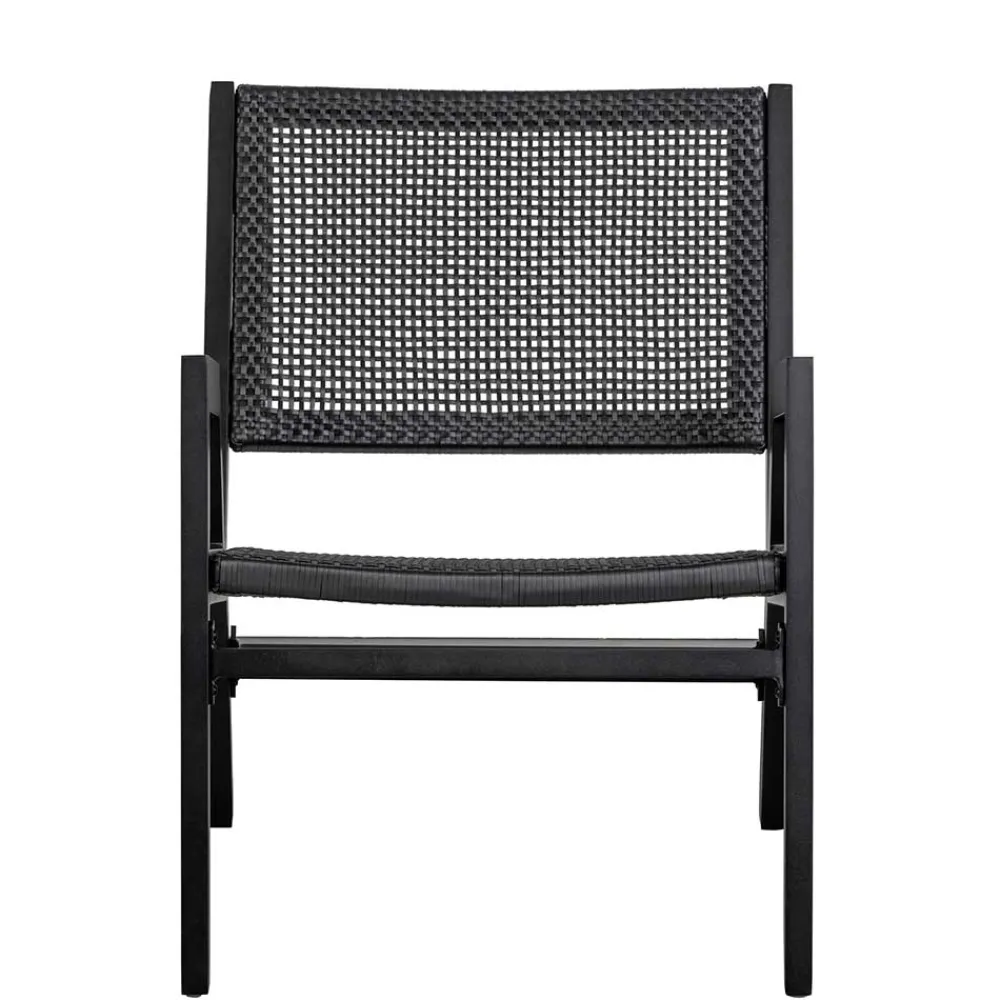 Wohnen Rattanmöbel|Lounge-Gartenmöbel*Outdoor Armlehnenstuhl in Schwarz - Fiela (2er Set)