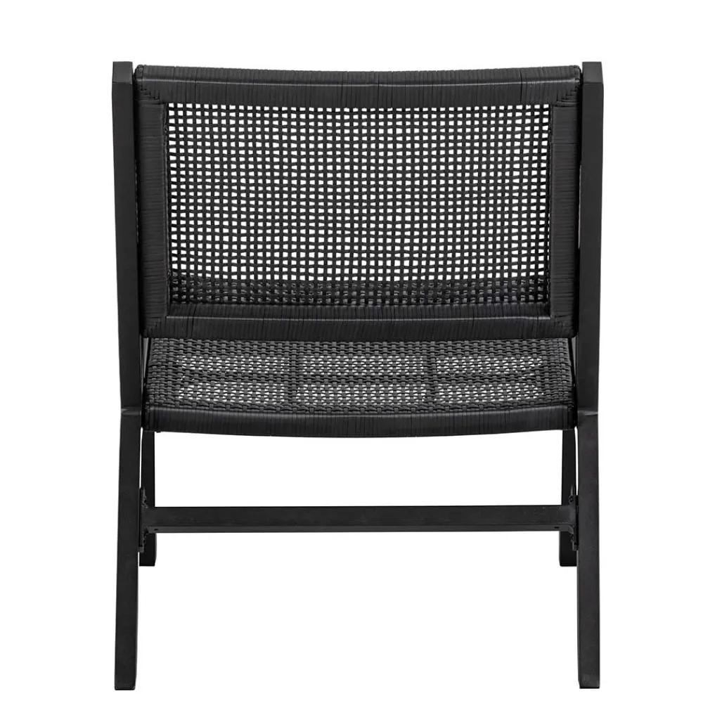 Wohnen Rattanmöbel|Lounge-Gartenmöbel*Outdoor Armlehnenstuhl in Schwarz - Fiela (2er Set)